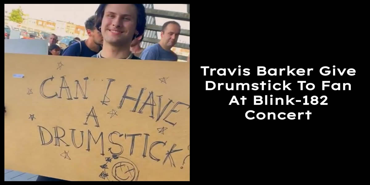 Travis Barker Give Drumstick blink 182